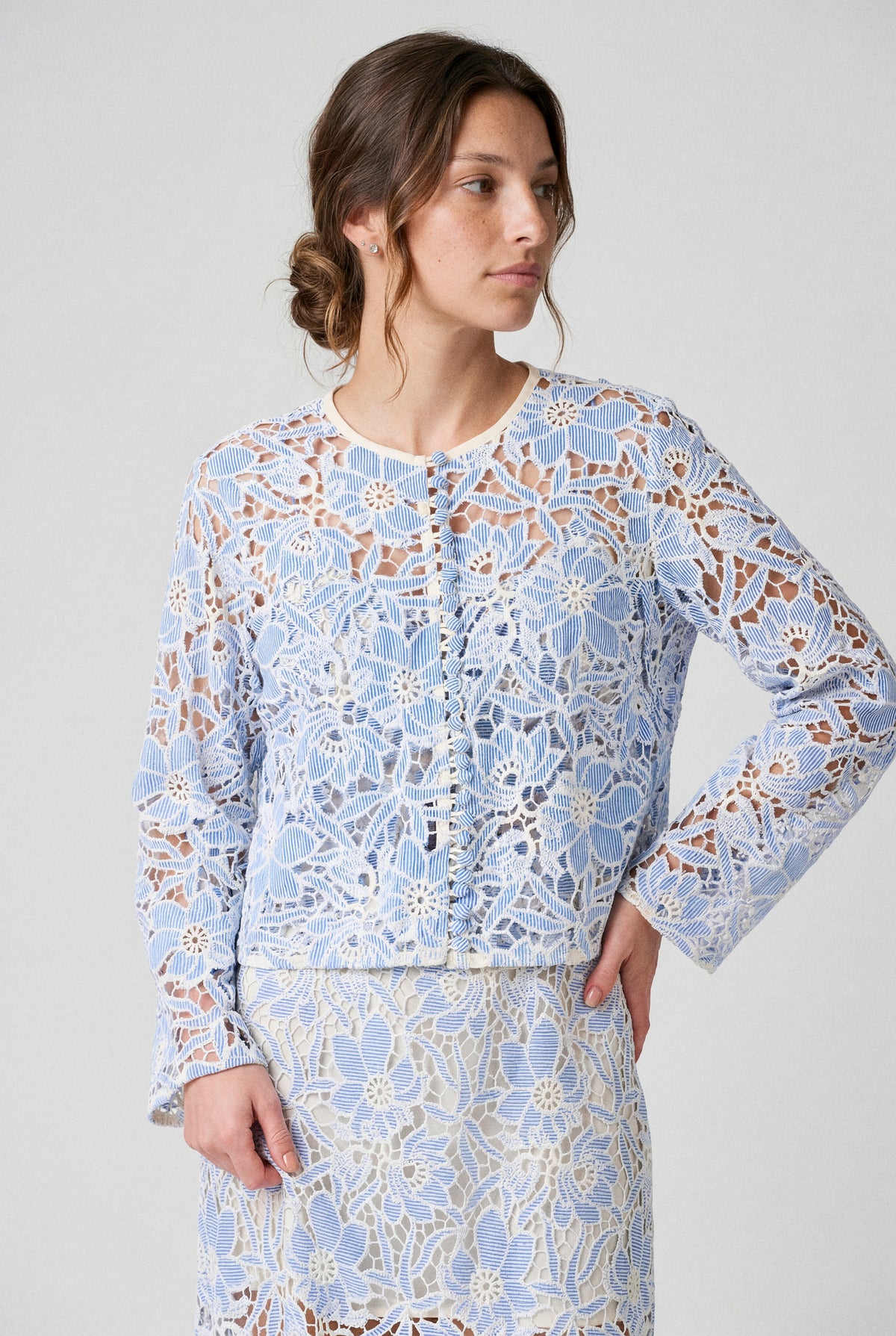 CASAQUETO FLOWER BLUE