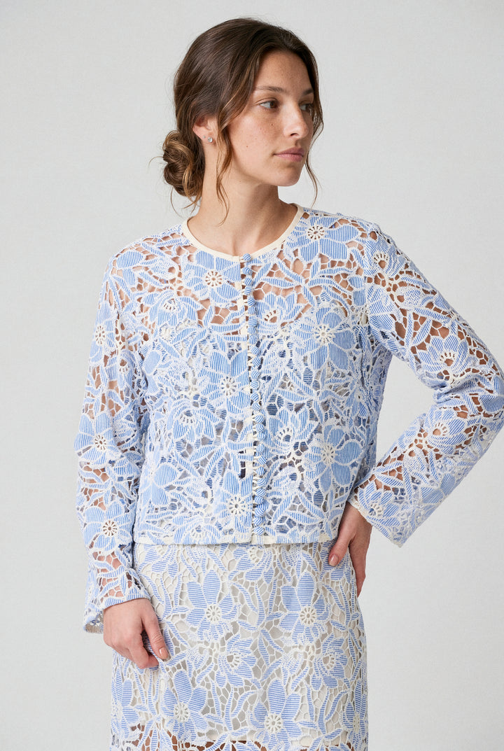CASAQUETO FLOWER BLUE