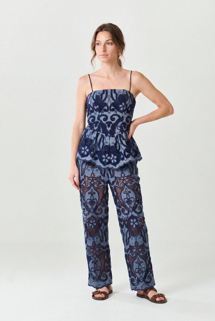 CALÇA ÍNDIGO GARDEN AZUL