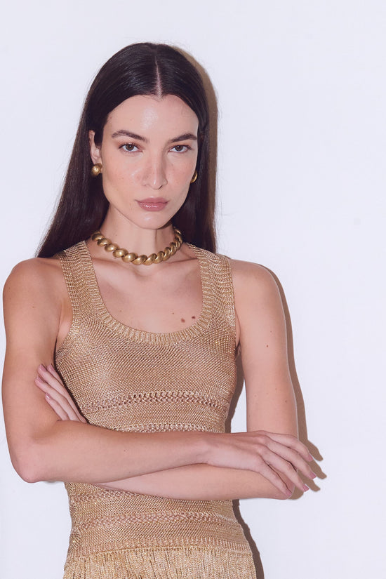 BLUSA FRANJA DOURADO
