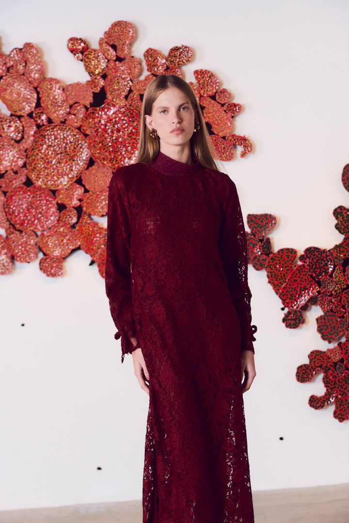 VESTIDO VAREJÃO VINHO