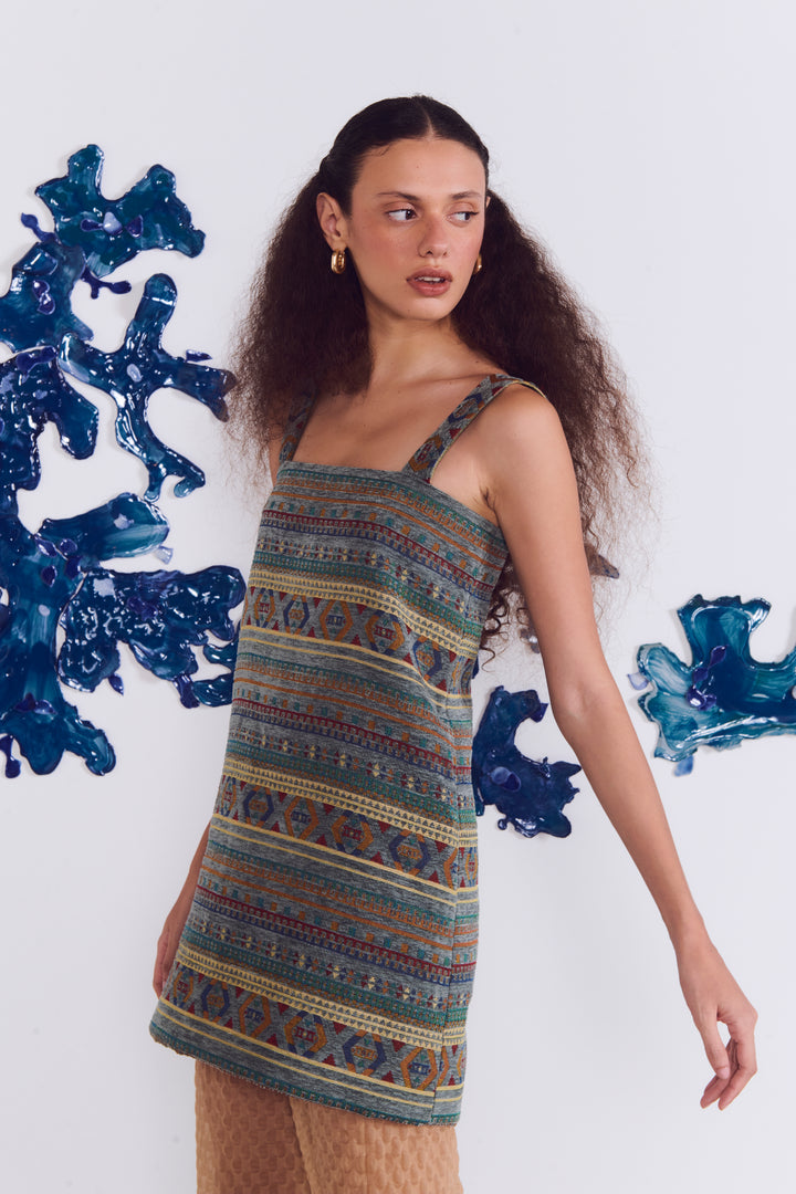 VESTIDO ANDINO VERDE