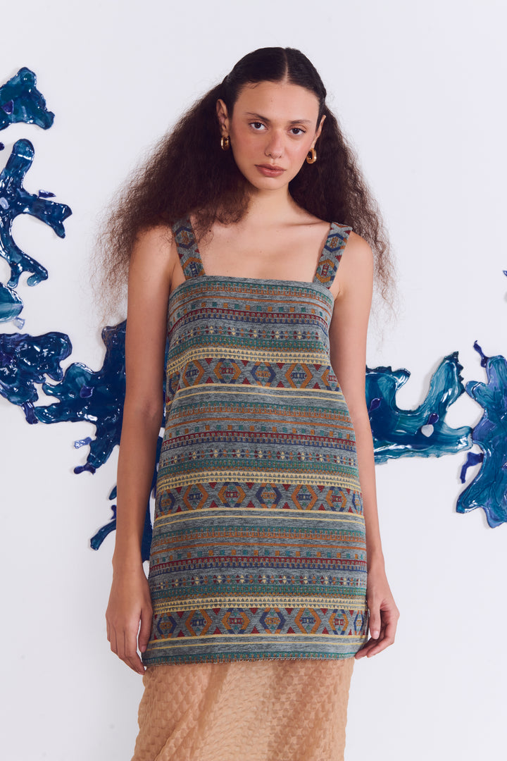 VESTIDO ANDINO VERDE