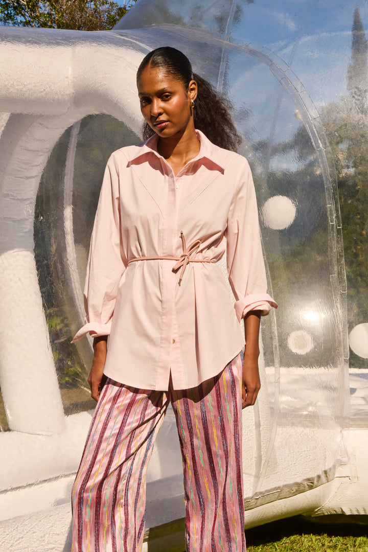 CAMISA NERVURA ROSA GELATO