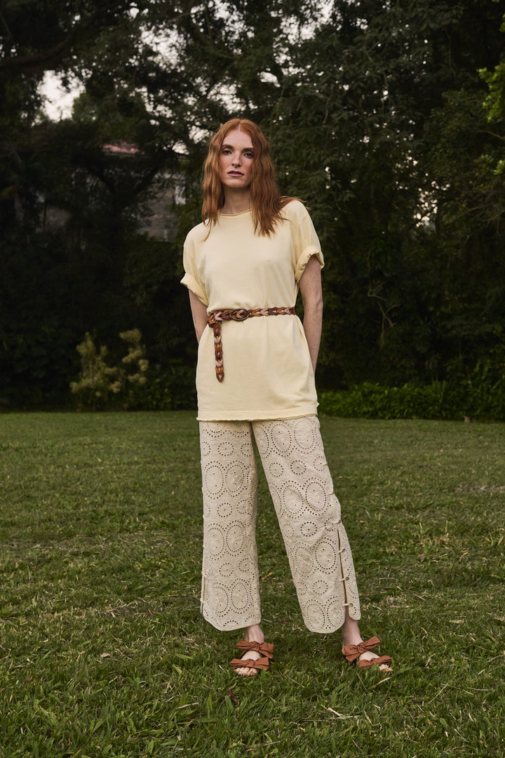 CALÇA CIRANDA SOL AMARELO